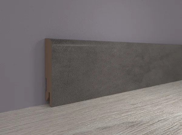 Плинтус MDF Bonkeel 24064 Бетон Лофт Графит (100х16х2400 мм) в Кемерово