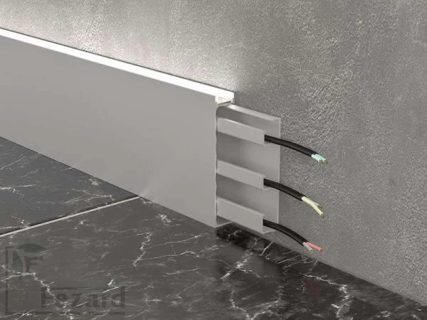 Алюминиевый плинтус Fezard Кабельный ALP-G80-LA Алюминий 80*15*2500 мм в Кемерово