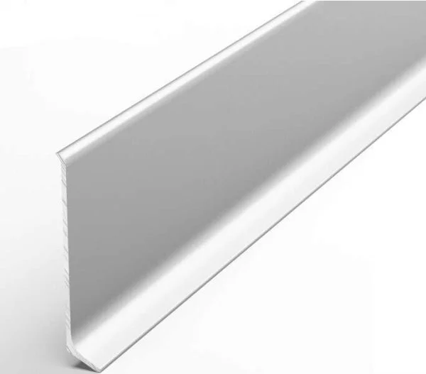 Алюминиевый плинтус Bonkeel ПЛ60 501л Серебро Люкс (58,5х11,2х2500мм) в Кемерово