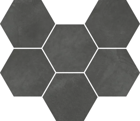 Керамогранит Italon Континуум Петрол Мозаика Гексагон (Натуральная 25х29) в Кемерово