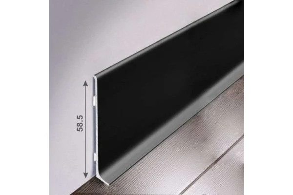 Алюминиевый плинтус Bonkeel ПЛ60 515л Черный (58,5х11,2х2500мм) в Кемерово