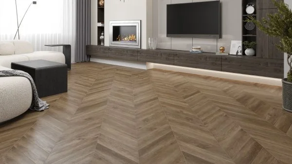 Каменно-полимерная плитка Alpine Floor Chevron Макадамия ЕСО 18-5, 5 мм, 43 класс в Кемерово