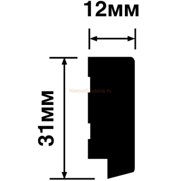 Финишный молдинг LF124B GR3 левый декорированный (31х12х2700мм) в Кемерово