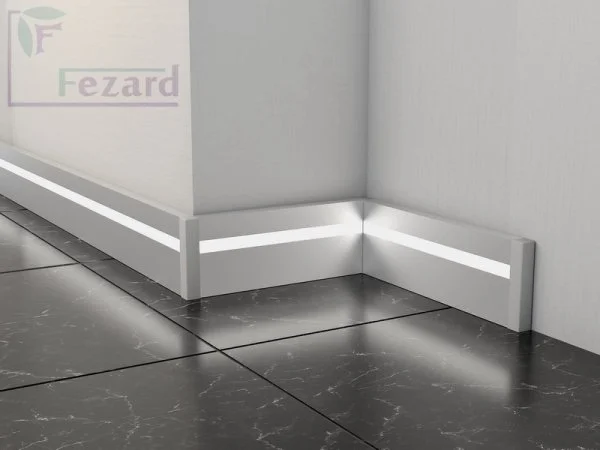 Алюминиевый плинтус Fezard Кабельный ALP-G80-LF Алюминий 80*15*2500 мм в Кемерово