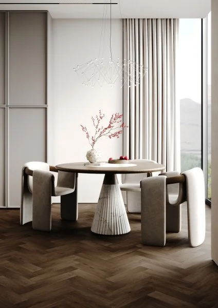 Кварц-виниловая плитка Fargo Herringbone 44-7009-24 Дуб Шварцвальд в Кемерово