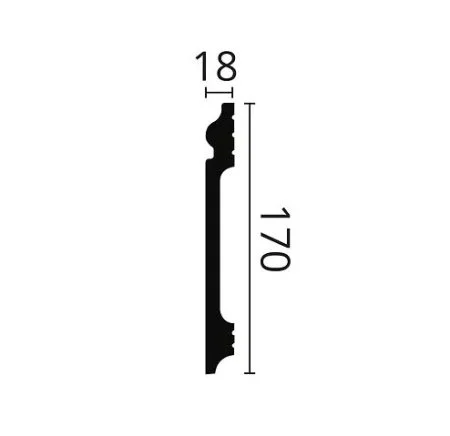 Плинтус NMC Wallstyl FL17 (170х18х2000 мм) в Кемерово