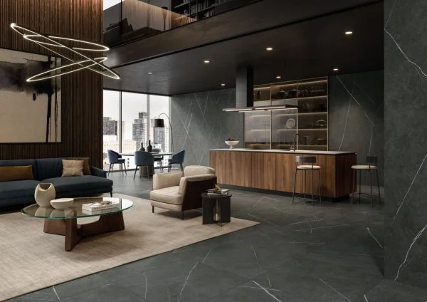 Керамогранит Italon Метрополис Империал Блэк 120х278 (Натуральная и Реттифицированная) в Кемерово