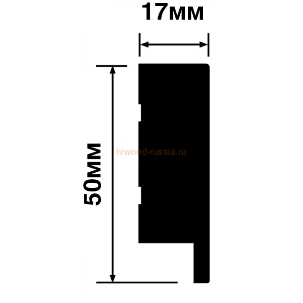 Финишный молдинг LF1 W50 (50х17х2700мм) в Кемерово