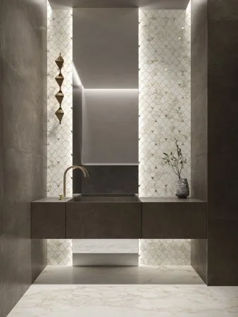 Керамогранит Italon Этернум Каррара Мозаика Вертекс 25.8х30 (Натуральная) в Кемерово