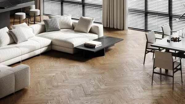 Паркетная доска Quartz Parquet Английская Ёлка Дуб Карельский 33-419 в Кемерово