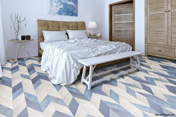 Пробковое покрытие CorkStyle Chevron Blue (1235*305*6 мм) HC в Кемерово