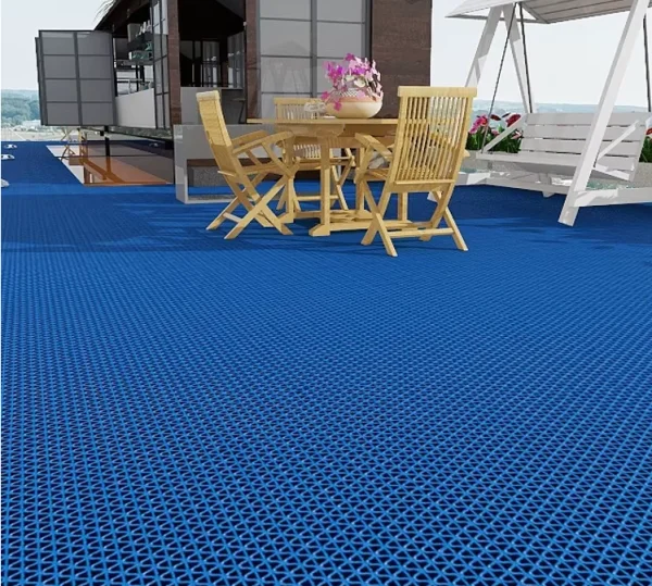 Грязезащитное рулонное покрытие ЗигЗаг Синий 4,5 мм (1,2 м) Китай в Кемерово