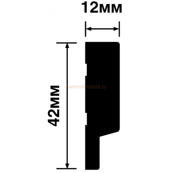 Финишный молдинг LF124A W36 правый декорированный (42х12х2700мм) в Кемерово