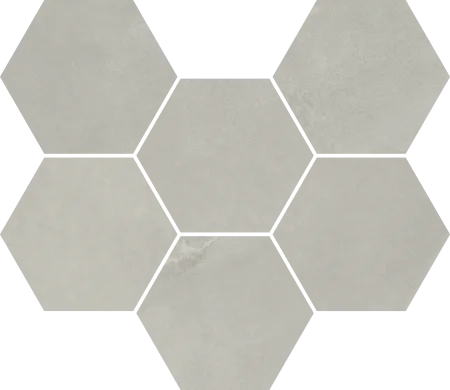 Керамогранит Italon Континуум Сильвер Мозаика Гексагон (Натуральная 25х29) в Кемерово