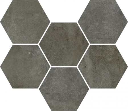 Керамогранит Coliseum Экспо Дарк Мозаика Гексагон (Натуральная, 25х29) в Кемерово