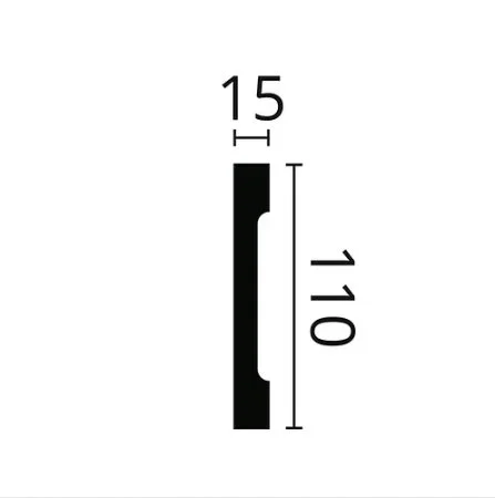 Плинтус NMC Wallstyl FD2S (110х15х2000 мм) в Кемерово