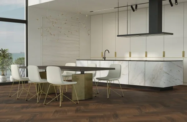 Паркетная доска Quartz Parquet Английская Ёлка Орех Американский 33-400-29 в Кемерово