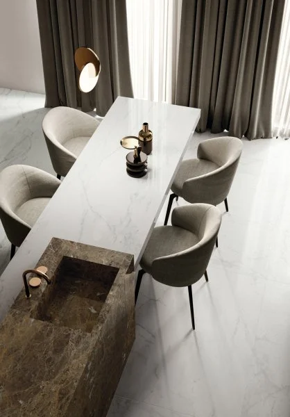 Керамогранит Italon Шарм Делюкс Бьянко Микеланджело 60х120 (Паттинированная и реттифицированная) в Кемерово