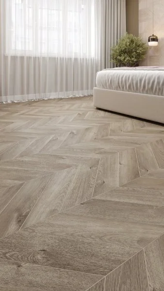 Кварц-виниловая плитка Alpine Floor Chevron Дуб Натур. Отбеленный ECO 20-3 (2,5 мм. 43 класс) в Кемерово