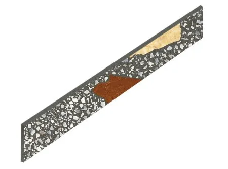 Керамогранит Coliseum Палладио Блэк Плинтус (Натуральный, 7,2х60) в Кемерово