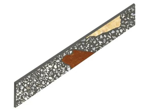 Керамогранит Coliseum Палладио Блэк Плинтус (Натуральный, 7,2х60) в Кемерово