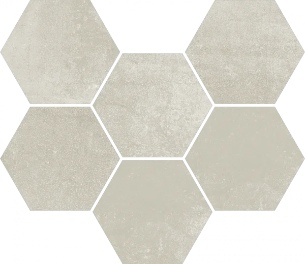Керамогранит Coliseum Экспо Уайт Мозаика Гексагон (Натуральная, 25х29) в Кемерово