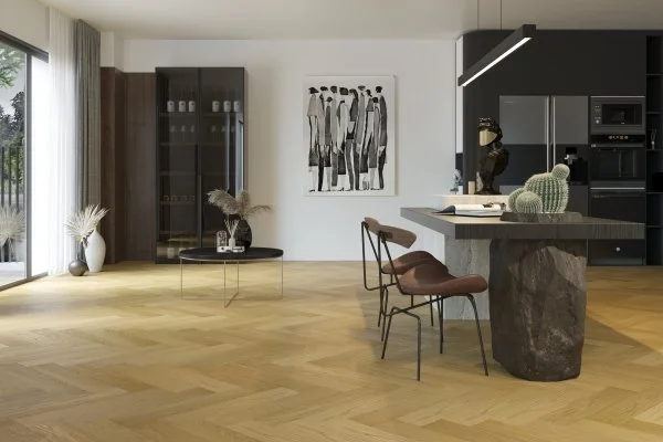 Паркетная доска Quartz Parquet Английская Ёлка Дуб Медовый Раф 33-463 в Кемерово