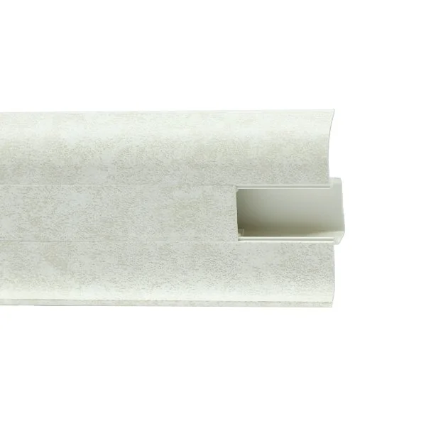 Пластиковый плинтус Royce №860 Белый Кварц (58х22х2200мм) в Кемерово